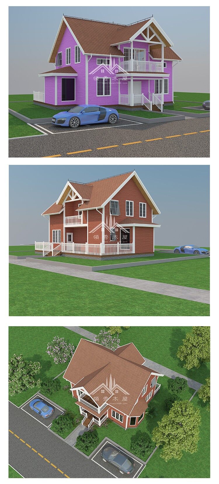 雙層輕型木屋別墅