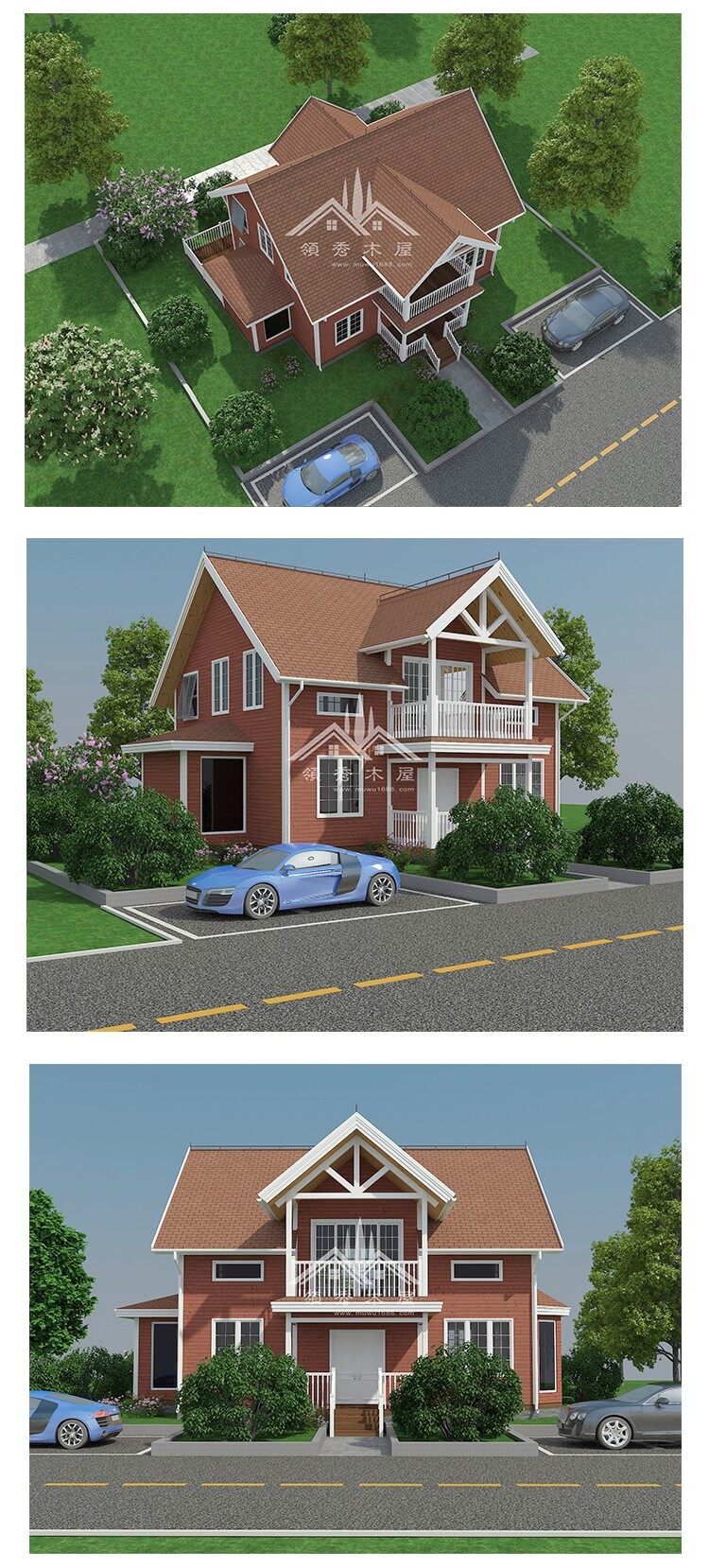 雙層輕型木屋別墅