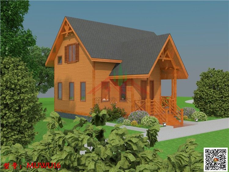 兩房一廳帶大落地窗木屋別墅