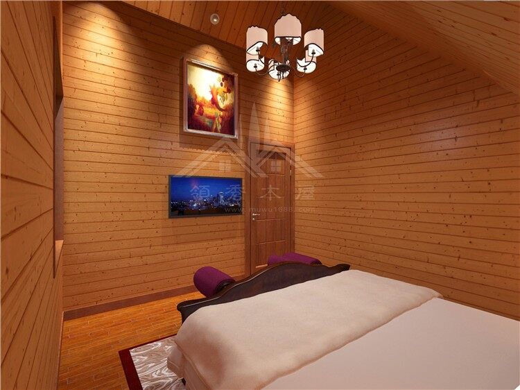 兩房一廳帶大落地窗木屋別墅