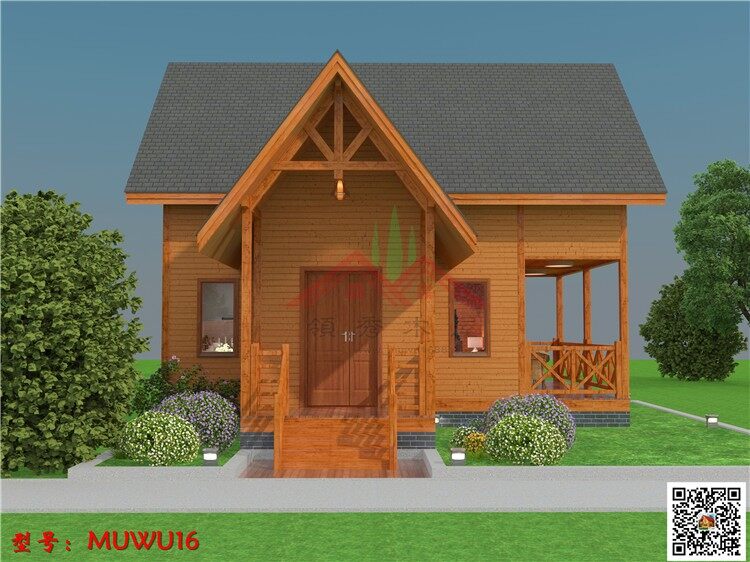 兩房一廳帶大落地窗木屋別墅