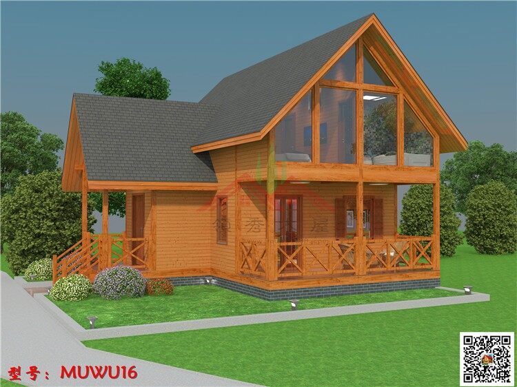 兩房一廳帶大落地窗木屋別墅