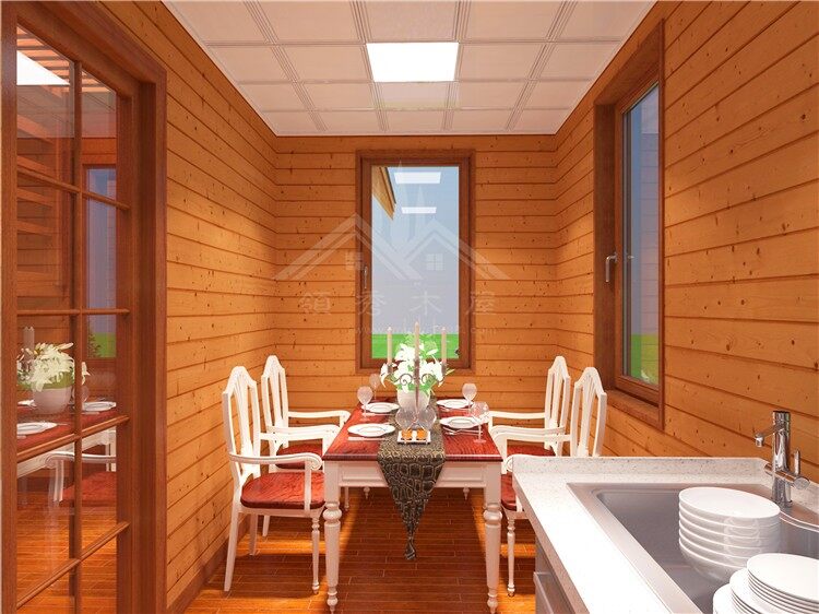 兩房一廳帶大落地窗木屋別墅