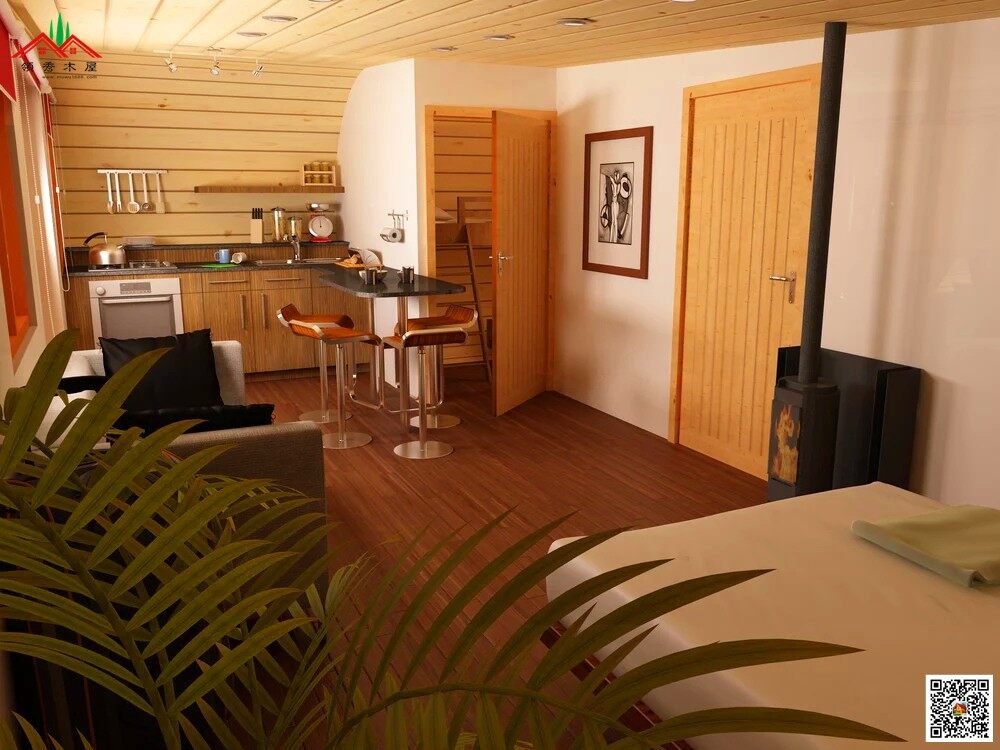 橢圓形單間配套木屋