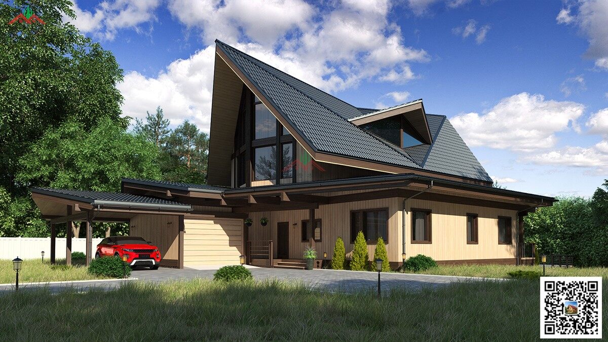 386平方大型雙層木屋別墅(圖3)