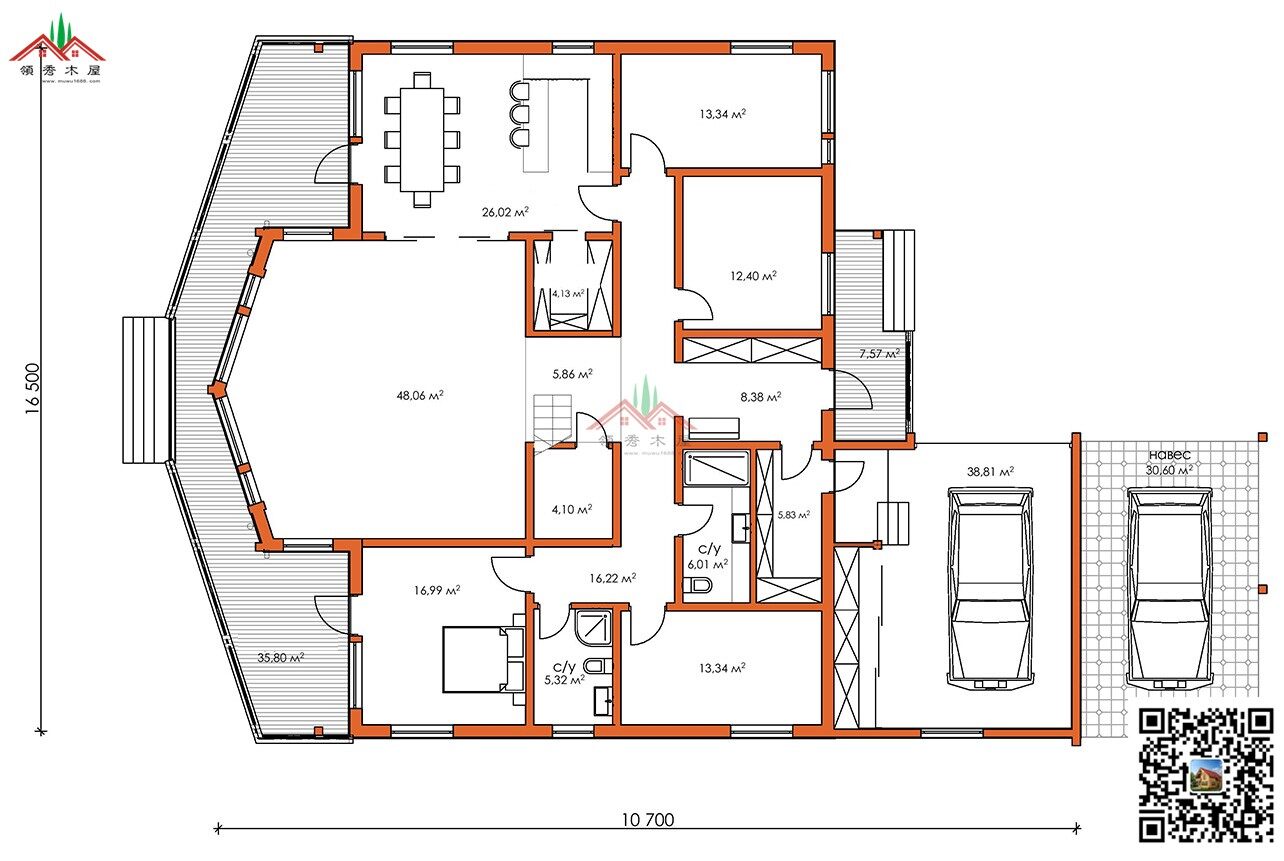 386平方大型雙層木屋別墅(圖6)